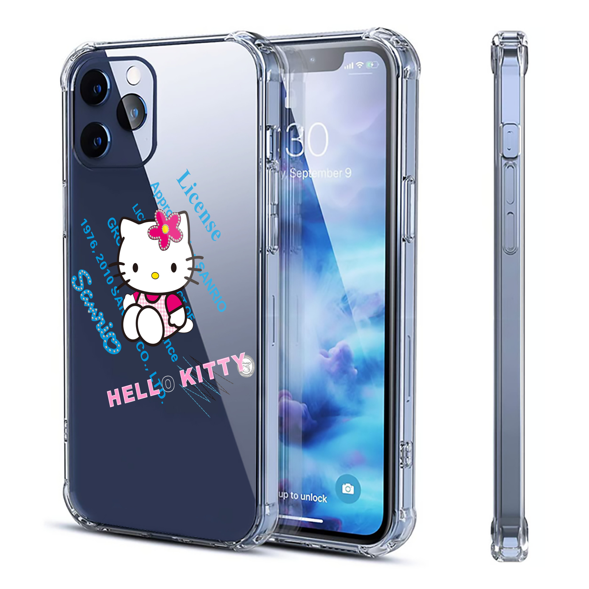 （画像用） Hello Kitty ハローキティ 【iPhone 12シリーズ対応】透明スマホケース（クリアソフトケース）
